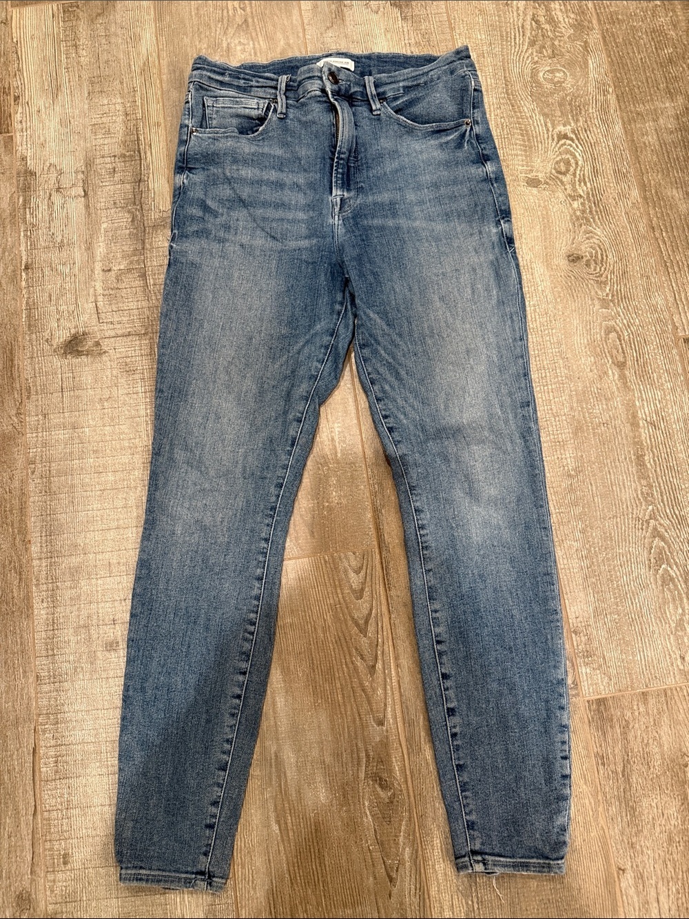 Good American Classic High-Waist Blue Denim Jeans size 10/30